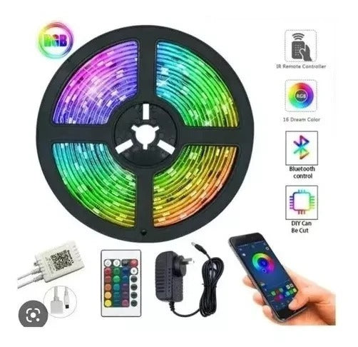 Cinta Multicolor Led Luces Rgb Luz 10Mts